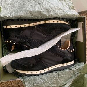 Valentino Woman’s Black Studded Sneakers